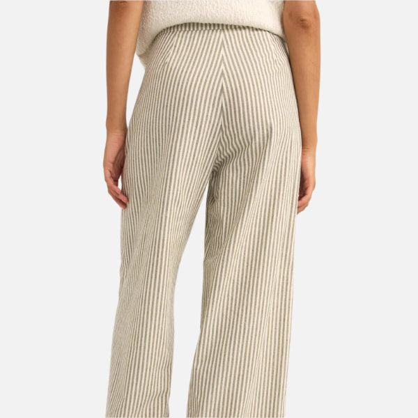 Rhythm Valley Stripe Wide Leg Pant - Ivy