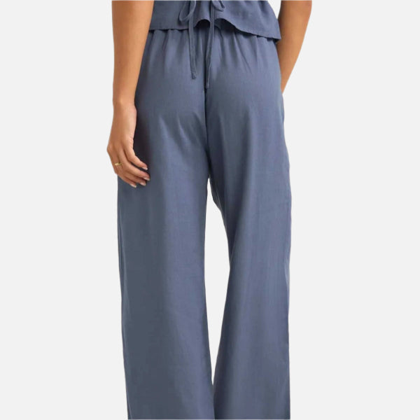 Rhythm Stevie Wide Leg Pant - Blue