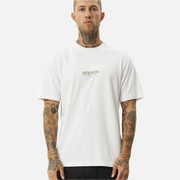 Afends Vinyl Retro Fit Tee - White