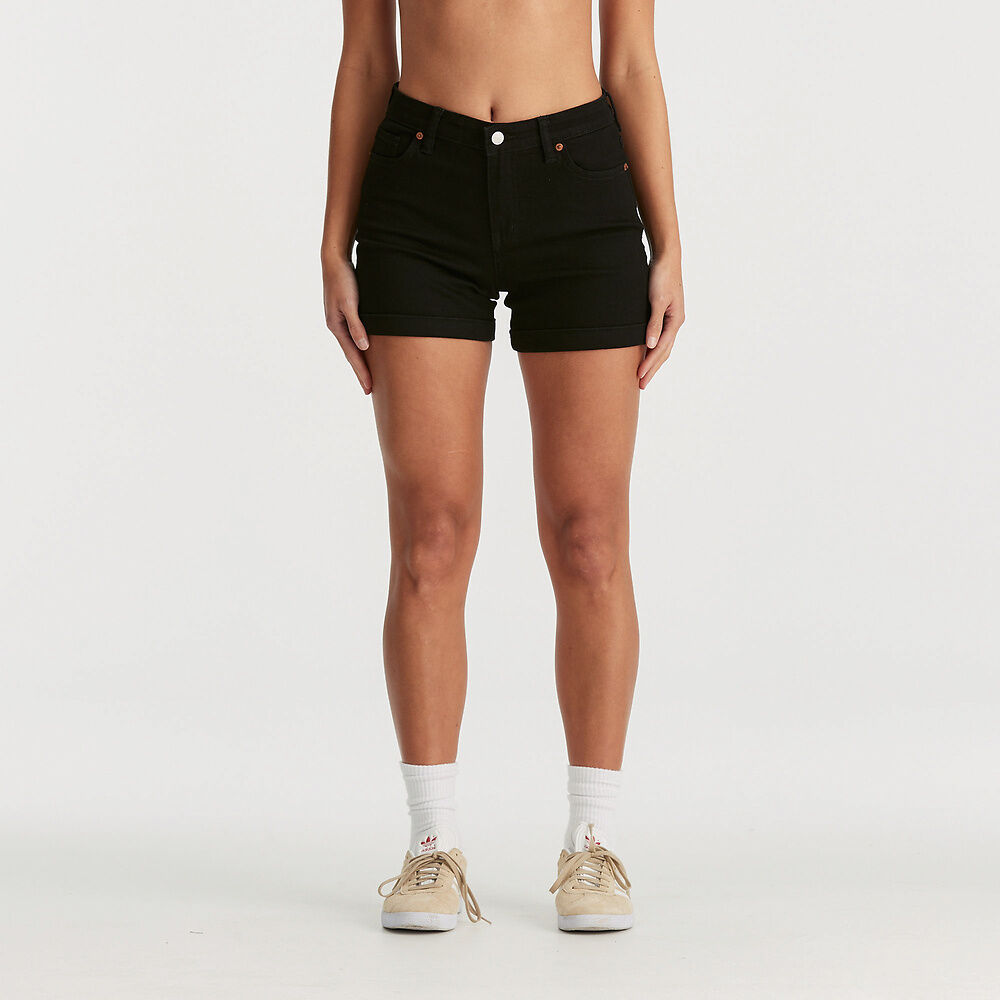 Riders Mid Thigh Short - Jet Black