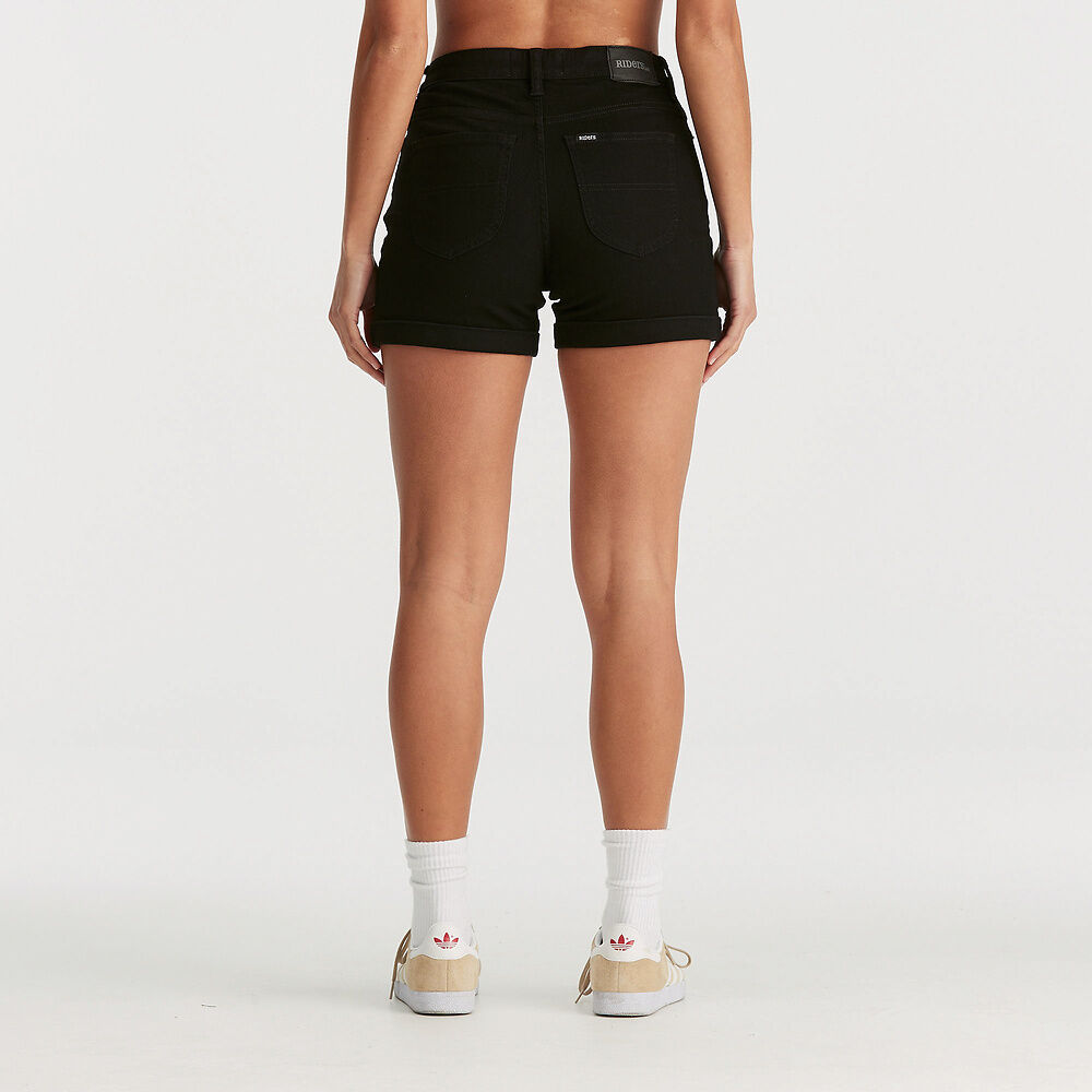 Riders Mid Thigh Short - Jet Black