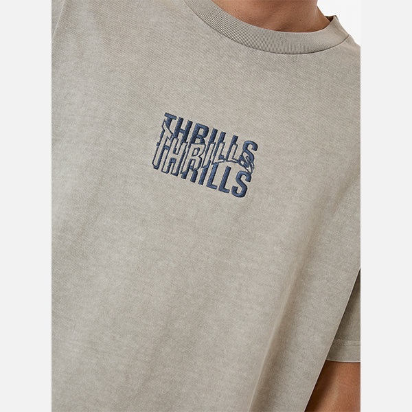 Thrills Warped State Emb Merch Fit Tee - Fog