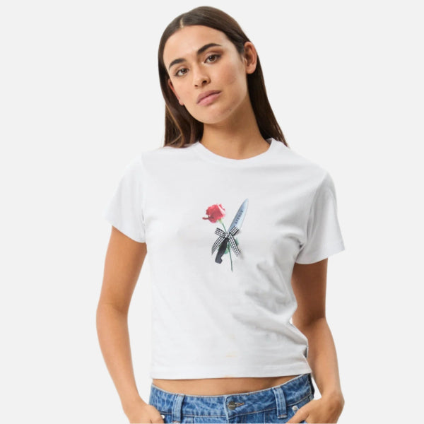 Afends Valentine Recycled Baby Tee - White