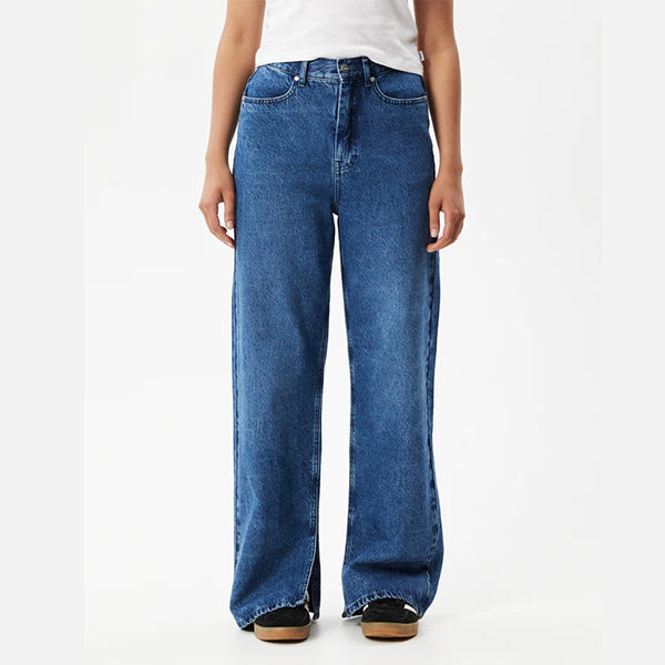 Afends Bella Hemp Baggy Jeans - Authentic Blue