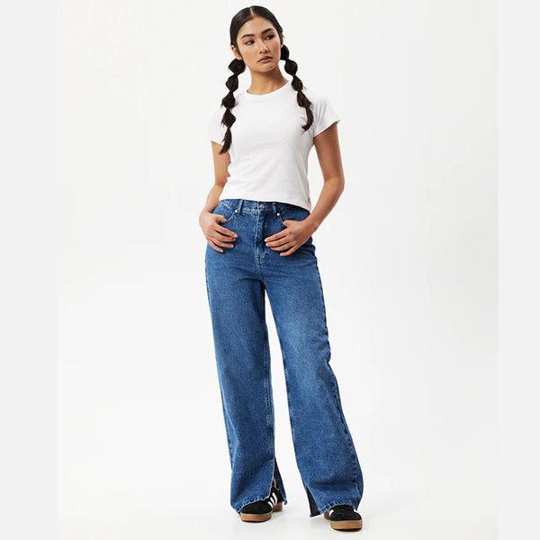 Afends Bella Hemp Baggy Jeans - Authentic Blue