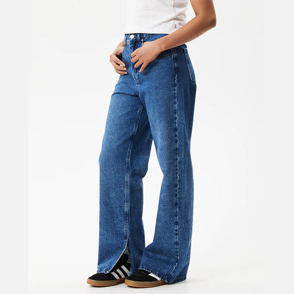 Afends Bella Hemp Baggy Jeans - Authentic Blue