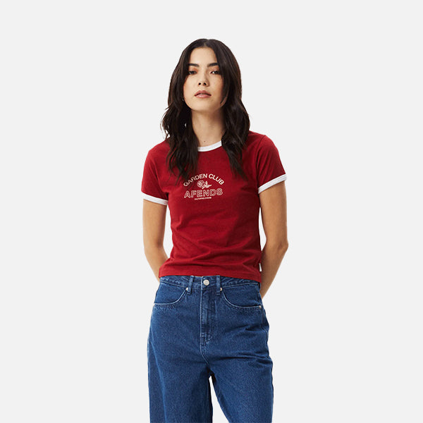 Afends Cultivate Ringer Tee - Ketchup