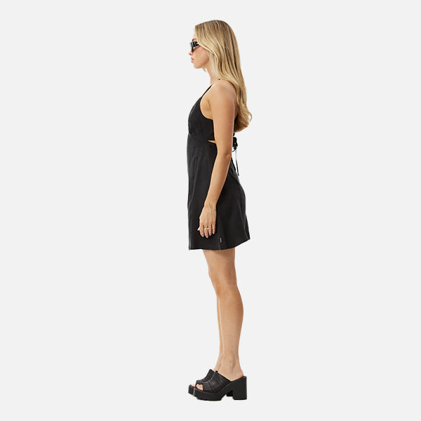 Afends Grace Cupro Strappy Mini Dress - Black