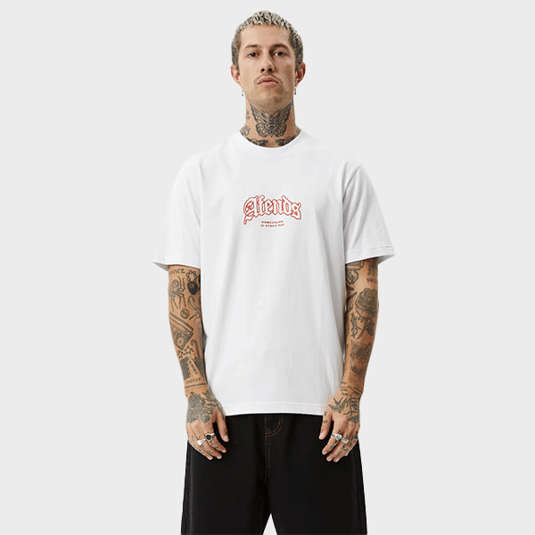 Afends Home Recycled Retro Fit Tee - White