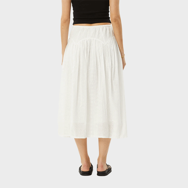 Afends Marlow Midi Skirt - White