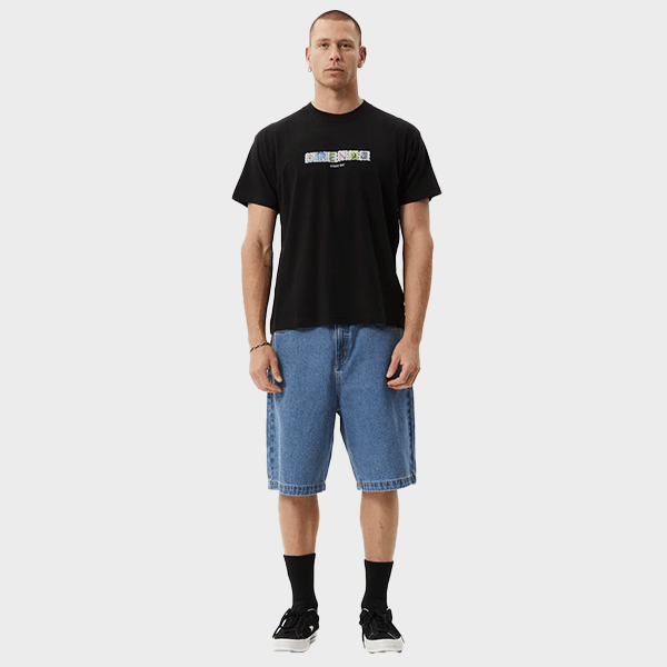 Afends Take A Trip Recycled Boxy Fit Tee - Black