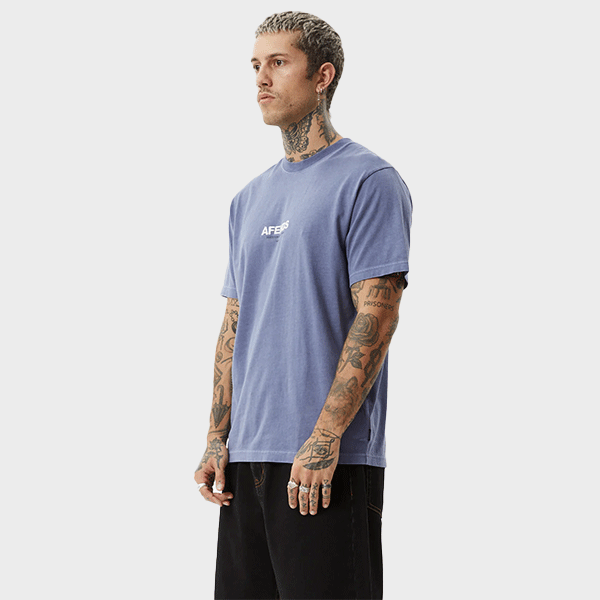 Afends Vinyl Recycled Retro Fit Tee - Marlin