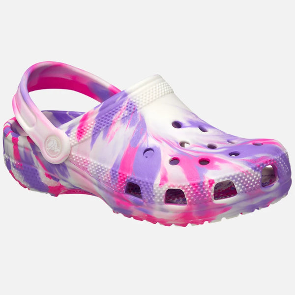 Crocs Classic Glow Marbled Clog Kids - Pink Crush Multi