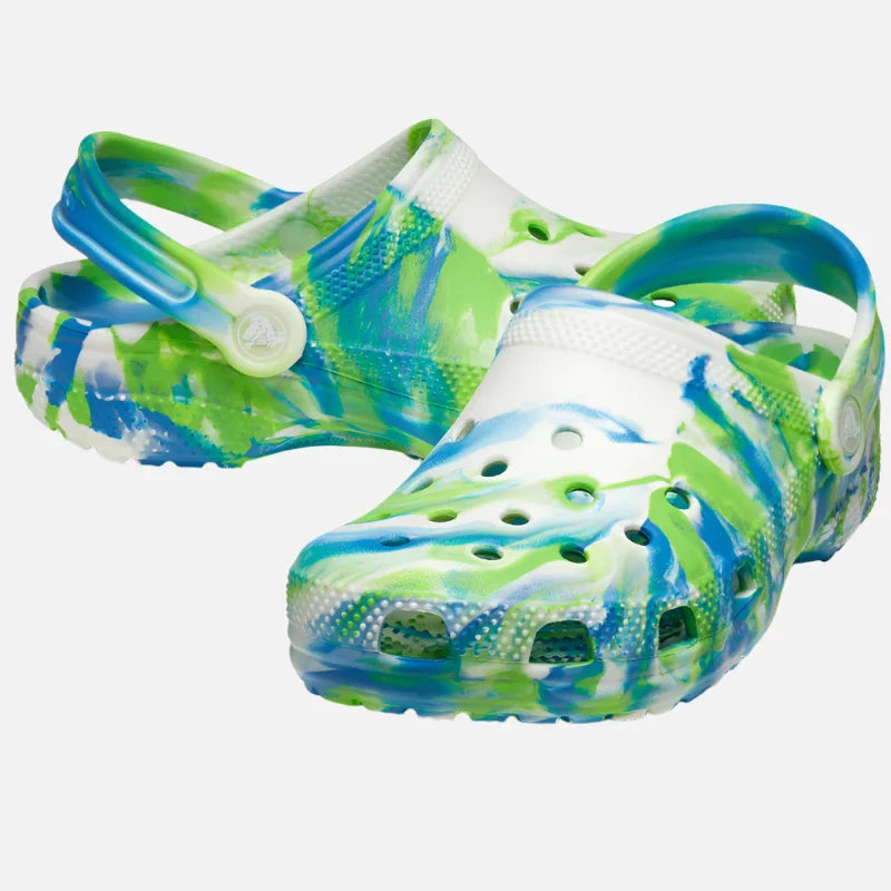 Crocs Classic Glow Marbled Clog Toddler - Prep Blue/Multi