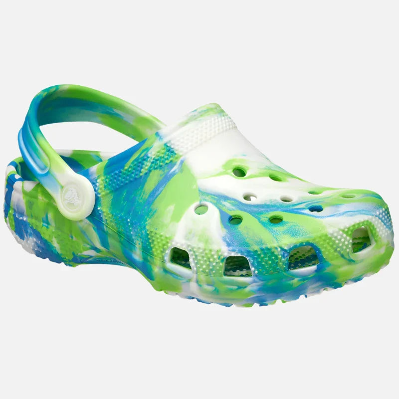 Crocs Classic Glow Marbled Clog Toddler - Prep Blue/Multi