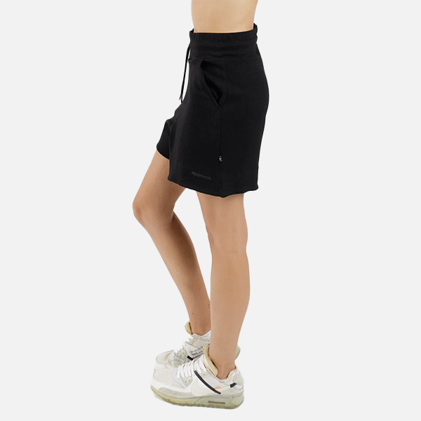 Federation Waffle Through Short - Black