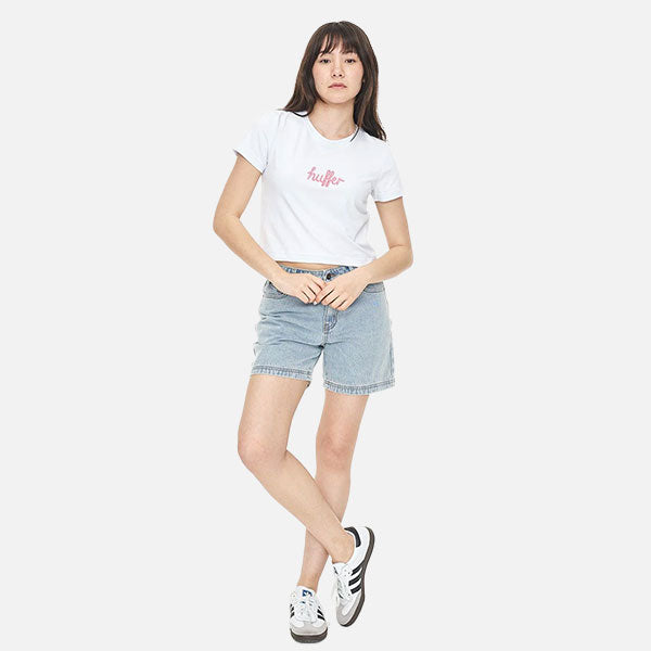 Huffer Baby Tee/Linkup - White