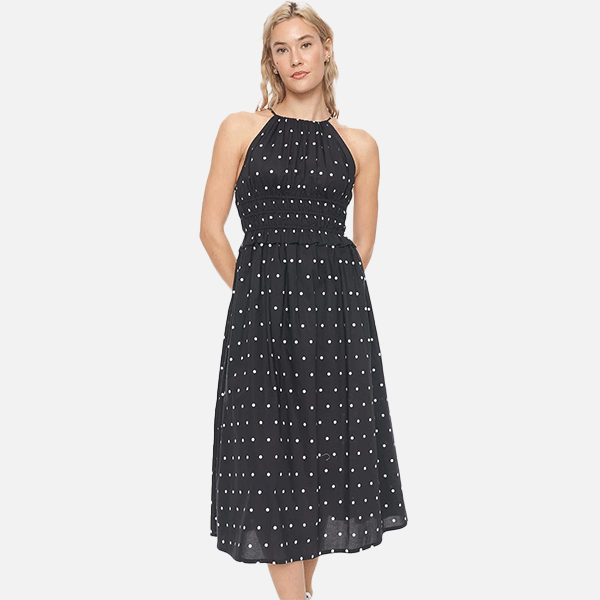 Huffer Bardot Jeanne Midi Dress - Polka Dot