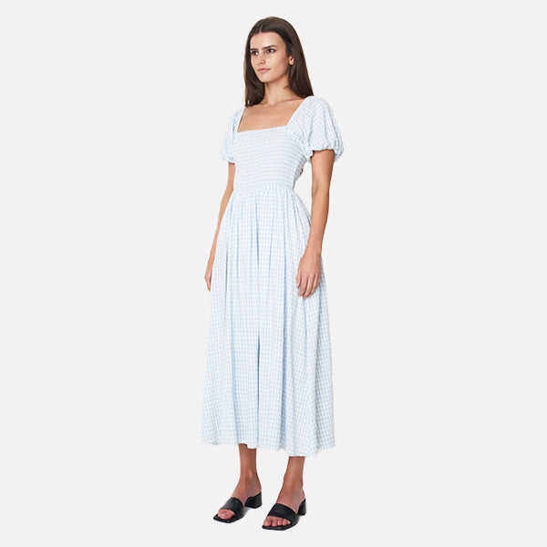 Huffer Celine Lover Midi Dress - Blue/White