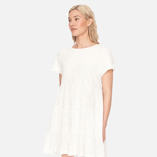 Huffer Cherie Milly Dress - Pearl