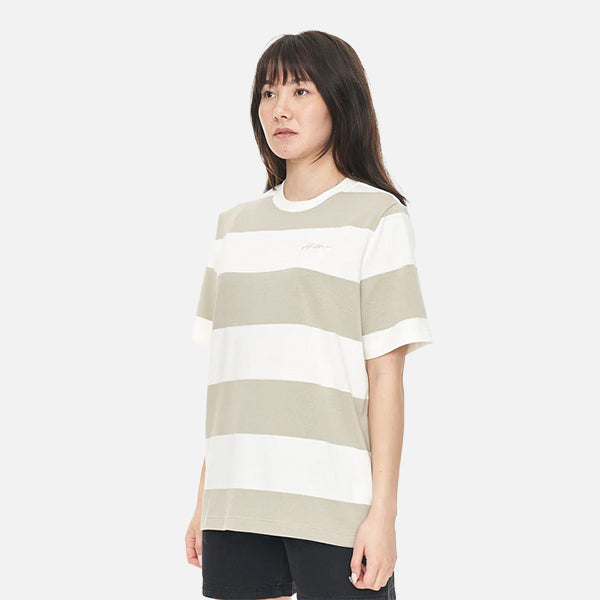 Huffer Stripe Relax Tee - Moonrock/Chalk