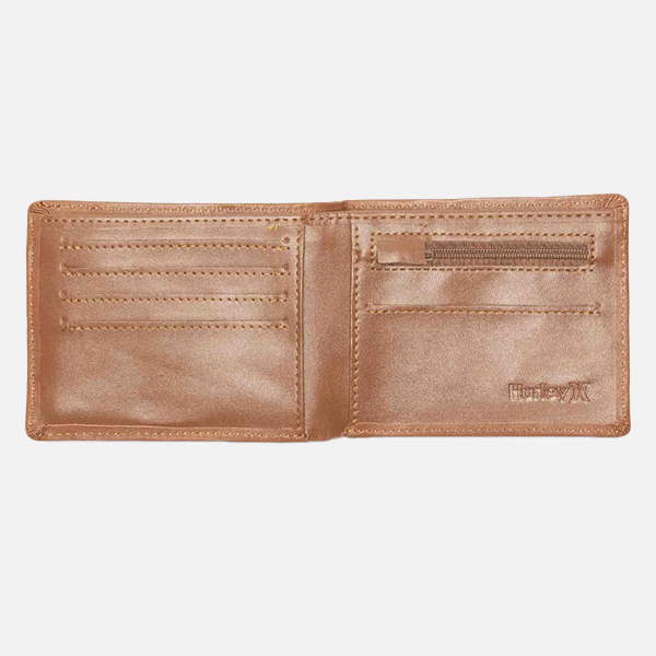 Hurley One & Only Leather Wallet - Tan