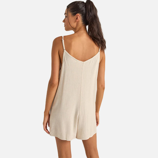 Rhythm Essential Adjustable Romper - Oat