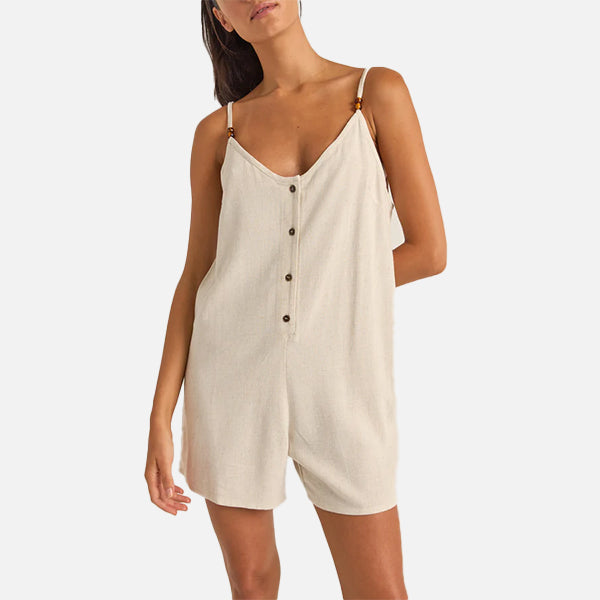 Rhythm Essential Adjustable Romper - Oat