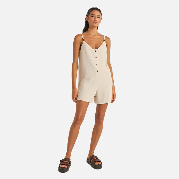 Rhythm Essential Adjustable Romper - Oat