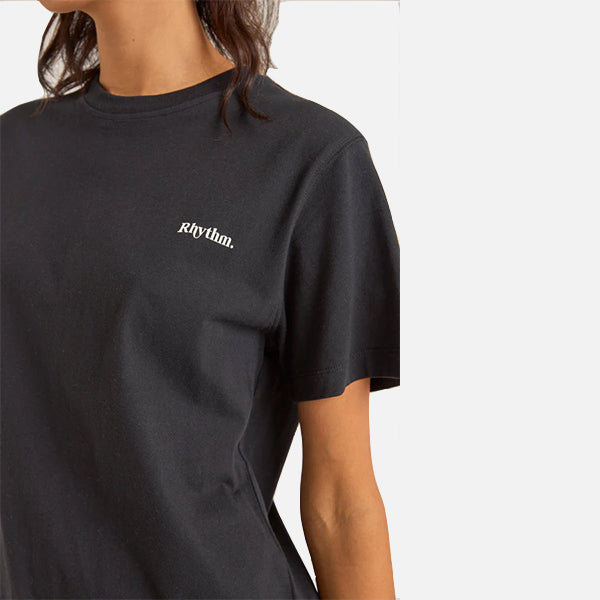 Rhythm Logo Boyfriend Tee - Black