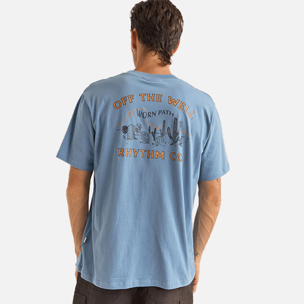 Rhythm Worn Path Tee - Sea Blue