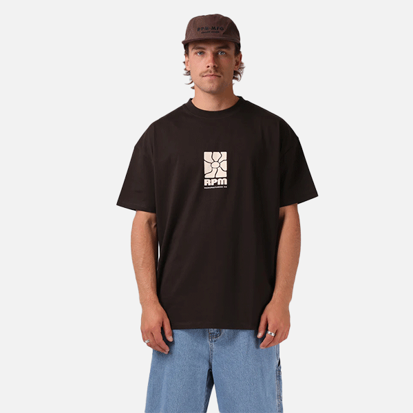 RPM Flower OS Tee - Espresso