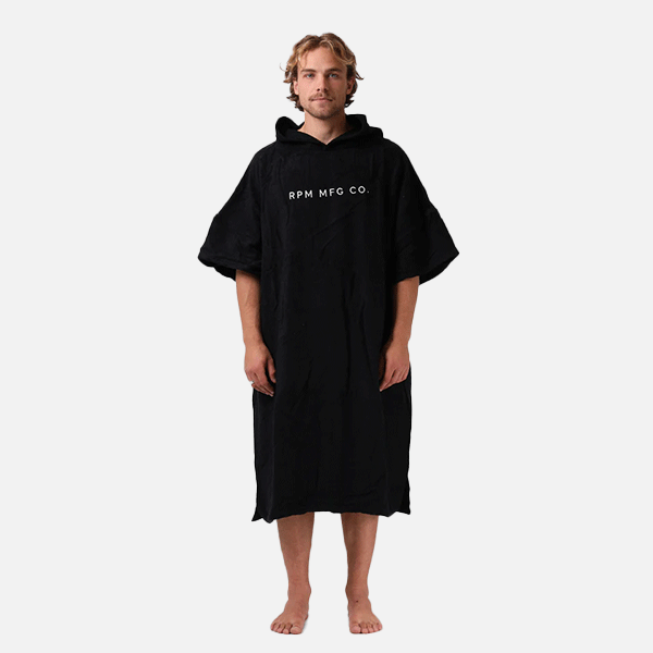 RPM Hooded towel - Black