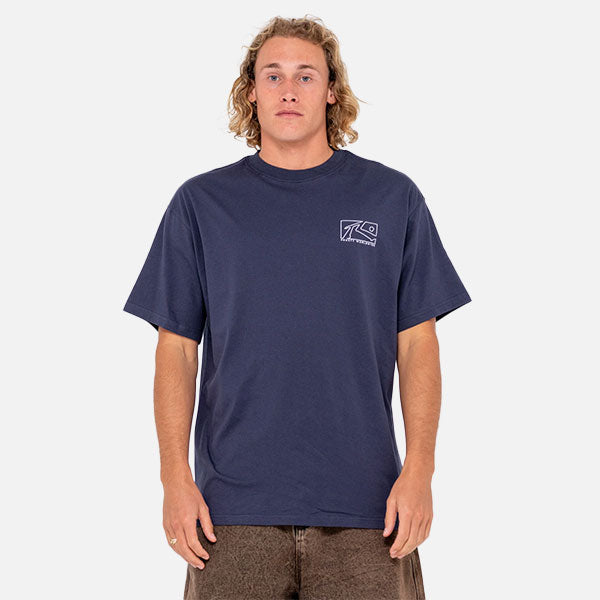 Rusty Boxed Out SS Tee - Navy Blue