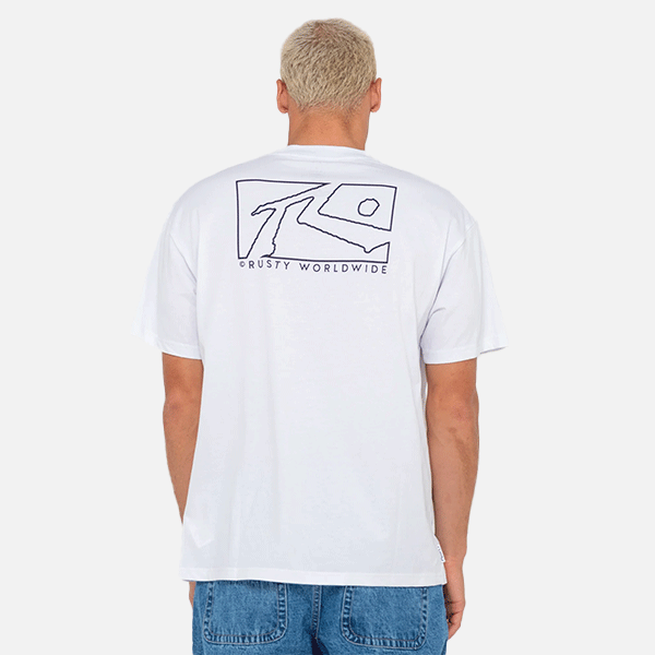 Rusty Boxed Out SS Tee - White