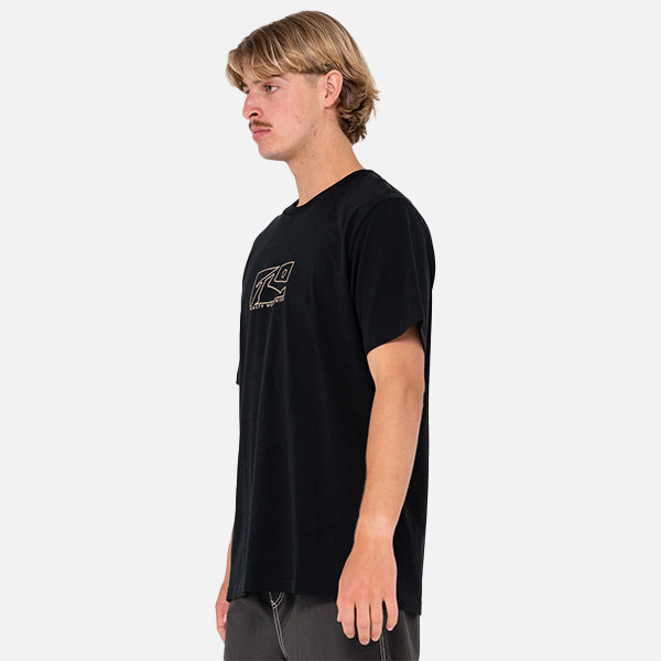 Rusty Boxed Out Centre Front Tee - Black