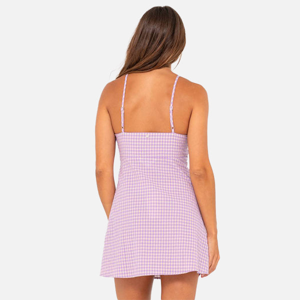 Rusty Checked Out Mini Dress - Purple Nights