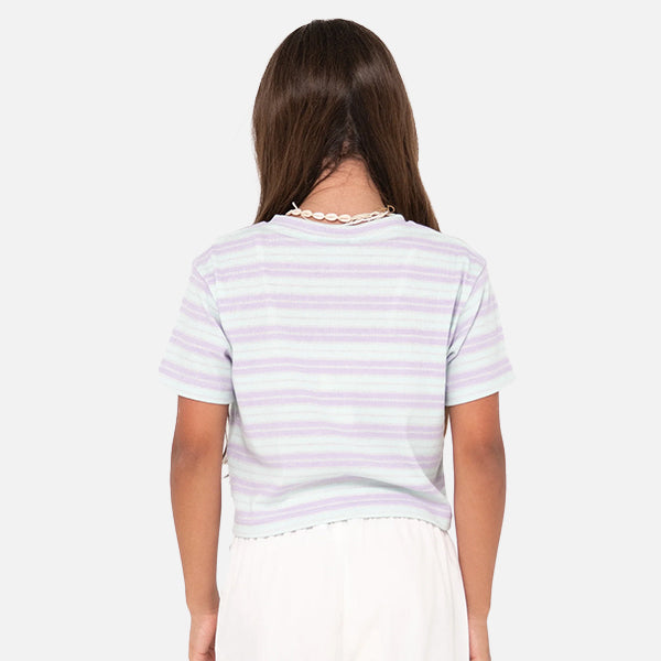 Rusty Girls Camila Stripe Tee - Vibrant Turquoise