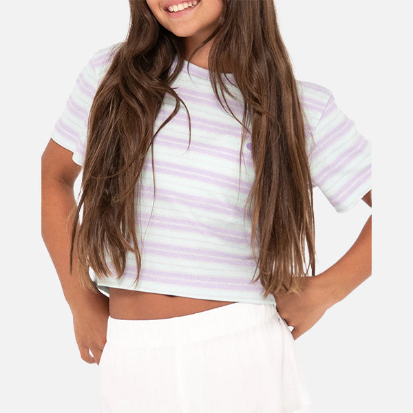 Rusty Girls Camila Stripe Tee - Vibrant Turquoise