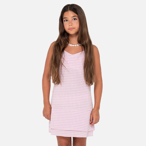 Rusty Girls Checked Out Dress - Orchid