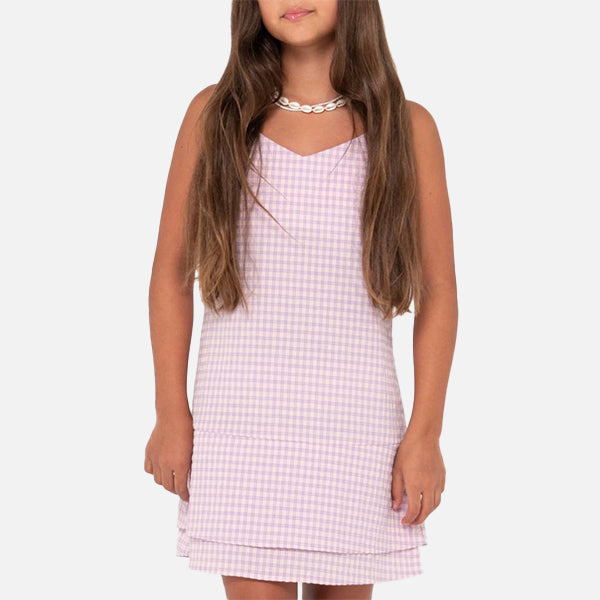 Rusty Girls Checked Out Dress - Orchid