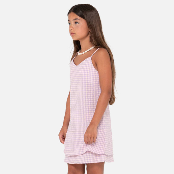 Rusty Girls Checked Out Dress - Orchid