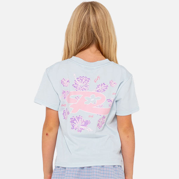 Rusty Girls Hibiscus OS Tee - Celestial Blue