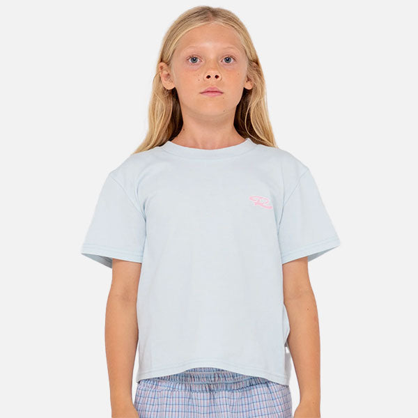 Rusty Girls Hibiscus OS Tee - Celestial Blue