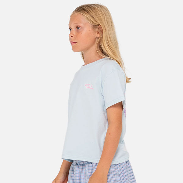 Rusty Girls Hibiscus OS Tee - Celestial Blue