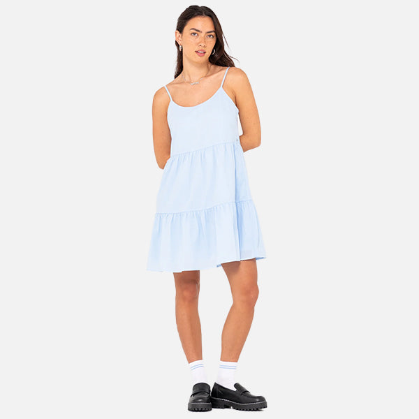 Rusty Heather Tiered Slip Dress - Mist Blue