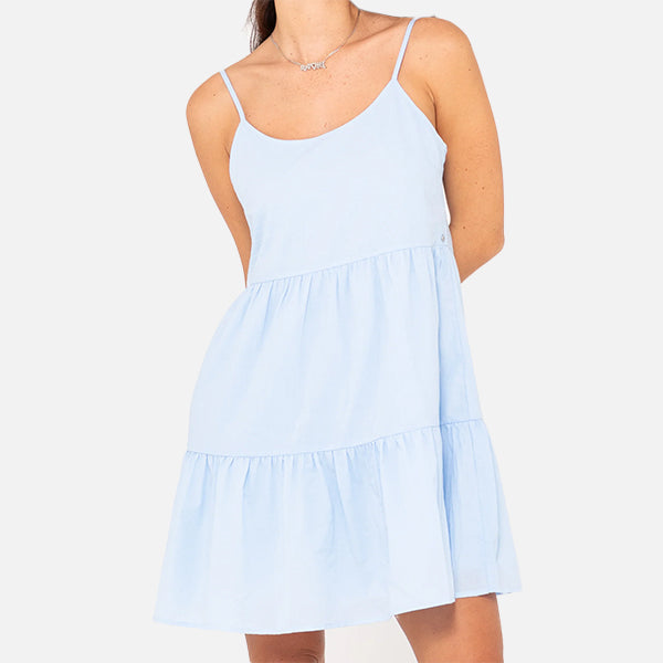 Rusty Heather Tiered Slip Dress - Mist Blue