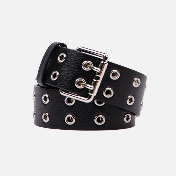 Rusty XOXO Eyelet Belt - Black