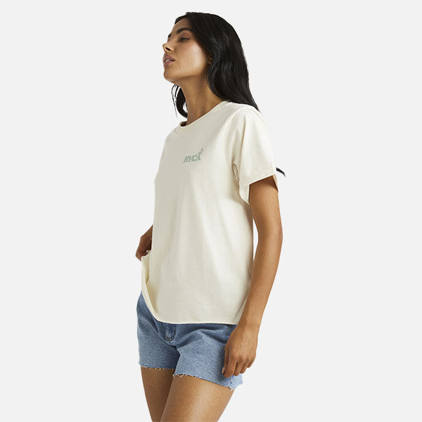 RVCA Outback Cuffed Tee - Unbleached