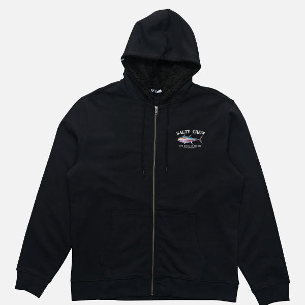 Salty Crew Big Blue Fleece Lined Zip Thru Hood - Black